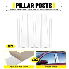 6pcs Chrome Window Pillar Posts Door Trim Cover For 02-13 Infiniti G35 G37 Sedan