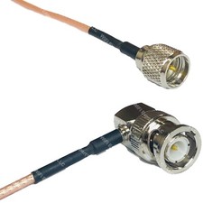 RG316 MINI UHF MALE to BNC MALE ANGLE RF Cable Rapid-SHIP LOT