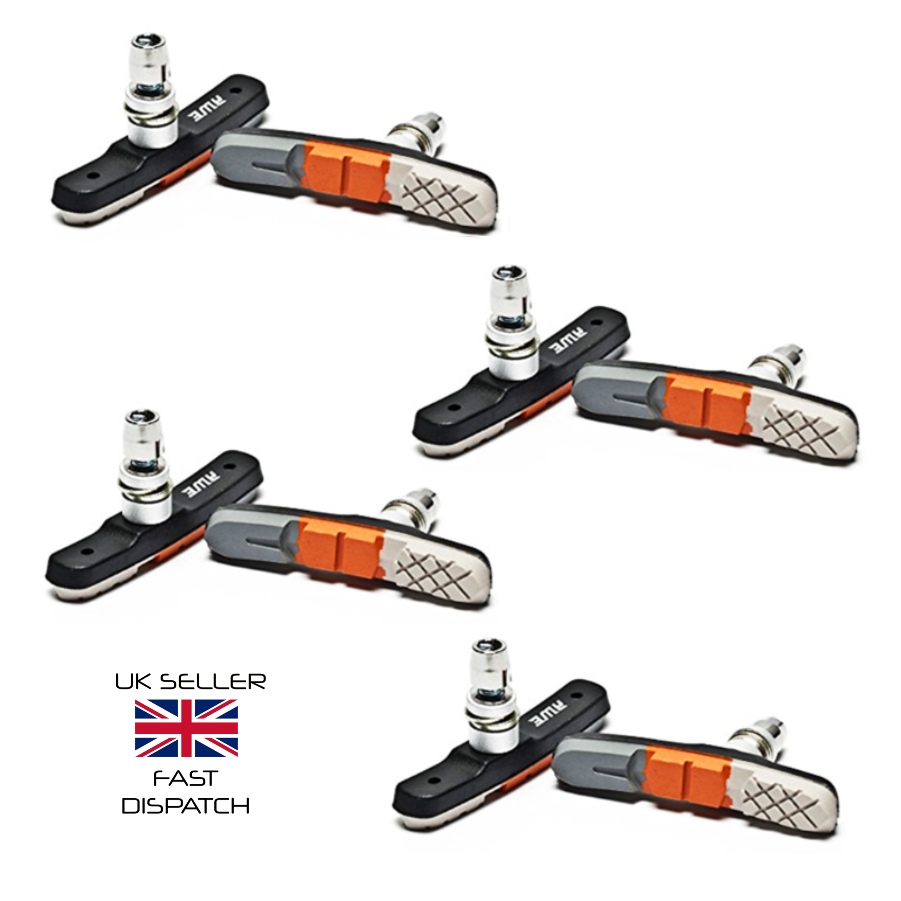 Aero Sport Mountain Bike V Brake Pads Set - Triple Contour - Rubber - Grey - Image 2
