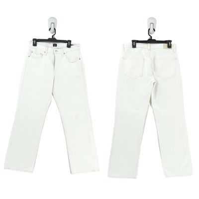Edwin Women 28 Kali Ankle Jeans Eggshell White Vintage Straight Button Fly NEW