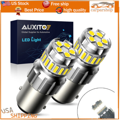 2X 1156 BA15S 7506 LED Backup Reverse Lamp Light Bright White 6500K Bulbs AUXITO