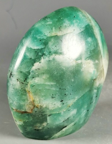 AMAZONITE w/ SMOKY QUARTZ Crystal Polished Freeform Standup Stone - Madagascar - Picture 5 of 9