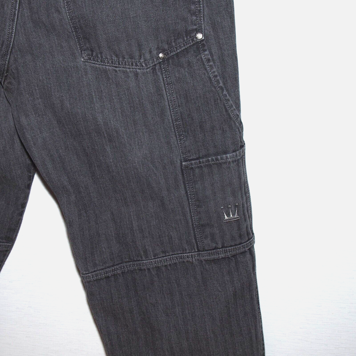 Vintage DADA Supreme Jeans Men 38X33 Baggy Pants Gray Y2K