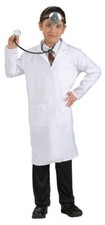 Child Doctor White Lab Coat Costume Kid's One Size