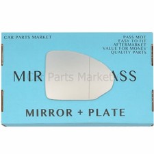 (small 11.5 x 8.7) For BMW ac Schnitzer Right side Aspheric mirror glass +plate