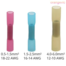 500/50x Waterproof Heat Shrink Wire Cable Connector Crimp Seal Butt Joint Sleeve