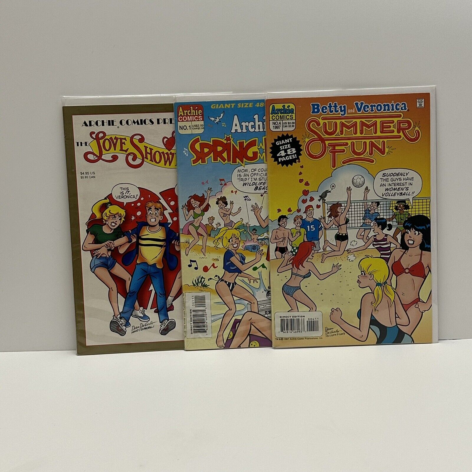 Vintage Archie Comics Lot Summer Fun Spring Break Love Showdown Comic Books