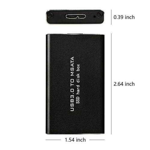 Custodia adattatore convertitore ad alta velocità 6 Gbps custodia custodia unità SSD esterna da mSATA a USB 3.0 - Foto 5 di 12