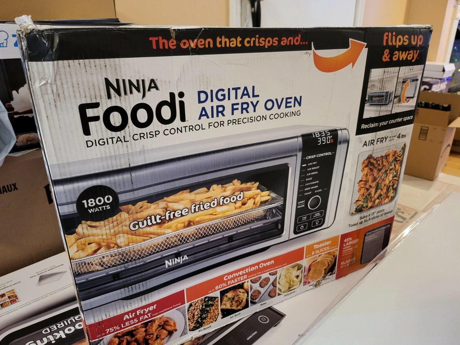 *New* Ninja Foodi Digital Air Fry Oven 1800 watts Crisp Control Precisio Cooking