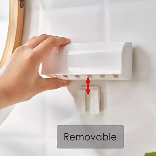 Linkidea Wallmount Toothbrush Holder with Cover for Shower, RV Cabinet Organizer - Picture 2 of 7
