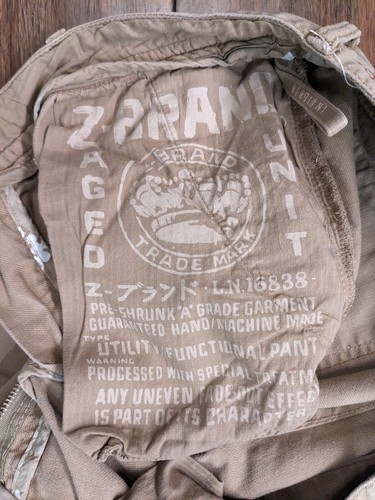 Vintage Z-Brand Jeans Tan Straight Leg 100% cotton 33x30 Zipper Pocket!! - Picture 8 of 11