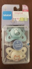MAM Original Orthodontic Pacifier 2-Pack Size 0-6 Months Fox