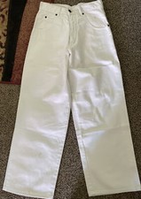 Vintage 90s Deadstock NWT SOLO SEMORE Jeans Wide Leg Baggy Hip Hop white Sz 28