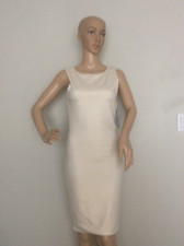 ALICE & OLIVIA by Stacey Bendet  Women's Cream Gold  Shimmer Sheath Dress Size 4