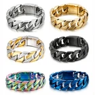 20mm Men's Heavy Polished Stainless Steel Large Cuban Link Chain Bracelet 8.26"