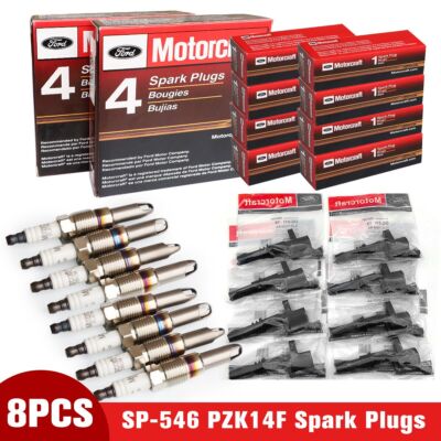 8 Set OEM Genuine DG511 Ignition Coil & Spark Plugs SP546 For F150 Ford Lincoln