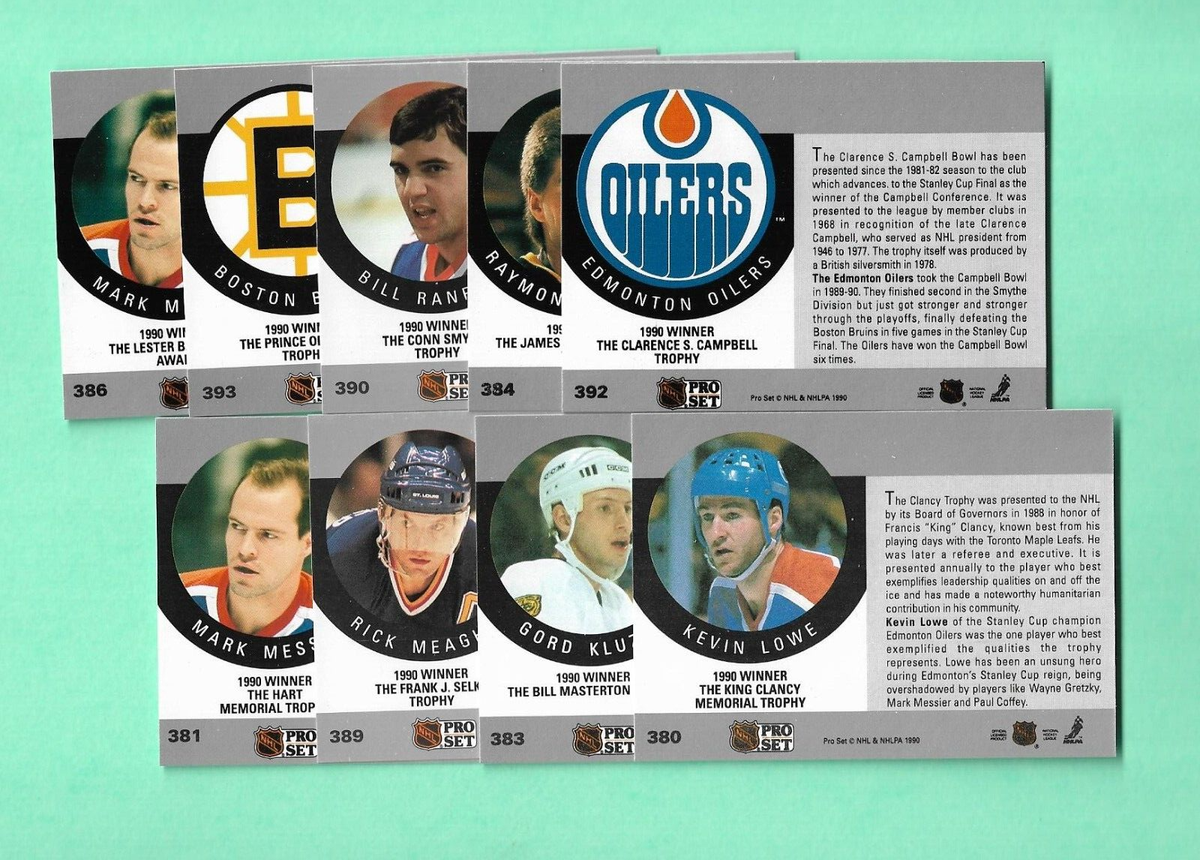 9) NHL HOCKEY TROPHY 1990-91 PRO SET NM/EX/EX+ CARD (K4156) | eBay