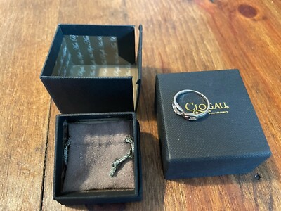 WELSH CLOGAU SILVER & 9ct ROSE GOLD TREE OF LIFE RING IN ORIGINAL BOX  .