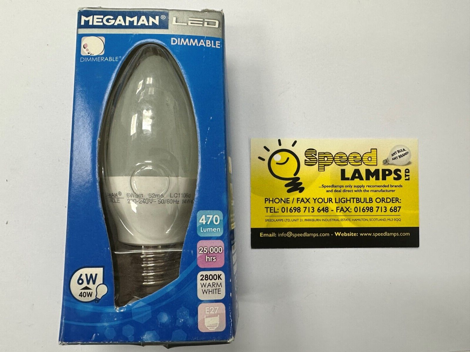Megaman Dimmable Opal Candle 6W E27 Warm White ES Large SCREW MM05047
