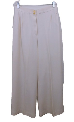 CHANEL Black Wide Leg Super High Rise Waist Layer Slacks CHANEL Black Wide Leg Super High Rise Waist Layer Slacks