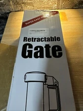 110 Inch Extra Wide Baby Gate for Large Openings Retractable Baby Indoor Grey