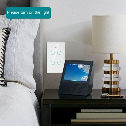 WiFi Switch Smart Home Touch RF Light Wall Panel For Alexa For Google 3/2/1 Gang - Picture 5 of 21