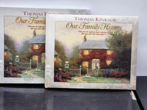 Thomas Kinkade OUR FAMILY HISTORY ( 18 Prints) Book Gift Box Genealogy NEW