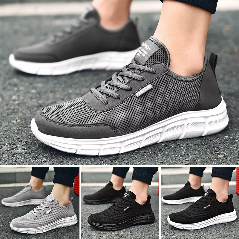 Men's Fashion Wide Width Sneakers Non Slip Gym Breathable Athletic Running  Shoes