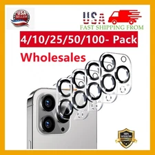 Wholesale LOT Camera Lens Glass Protector for iPhone 16 Pro Max 15 14 13 12 11