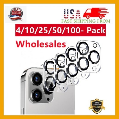 LOT Back Camera Lens Glass Protector for iPhone 16 15 14 13 12 11 Pro Max Plus
