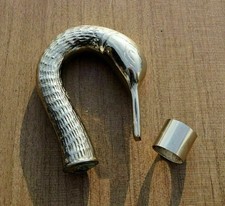Handmade solid Brass Vintage Designer Swan Head Walking stick Handle Only Gift