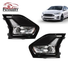 1pair Led Fog Light Fit For 2019-2020 Ford Fusion Wbezelbulbs Leftright Side