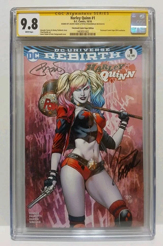 Harley Quinn 1 SS CGC Jason Fabok Signed Plus More,  2016 Cincinnati Comic Expo 