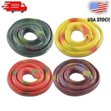Rubber Snakes to Keep Birds Away - 4 Pieces Realistic Fake Snake