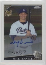 2009 Topps Chrome Rookie Auto Will Venable Auto 0af