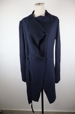 Trussardi Woman Coat Wool Jacket With Belt Size 42