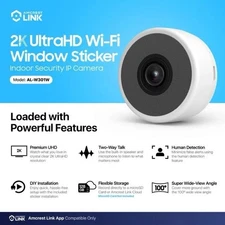 Amcrest Link 3MP 2K Window Camera, WiFi Indoor Camera, AI Human And Motion