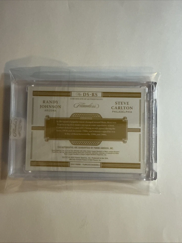 2022 Flawless Randy Johnson/Steve Carlton Encased Dual Auto /10 - Image 2 of 2