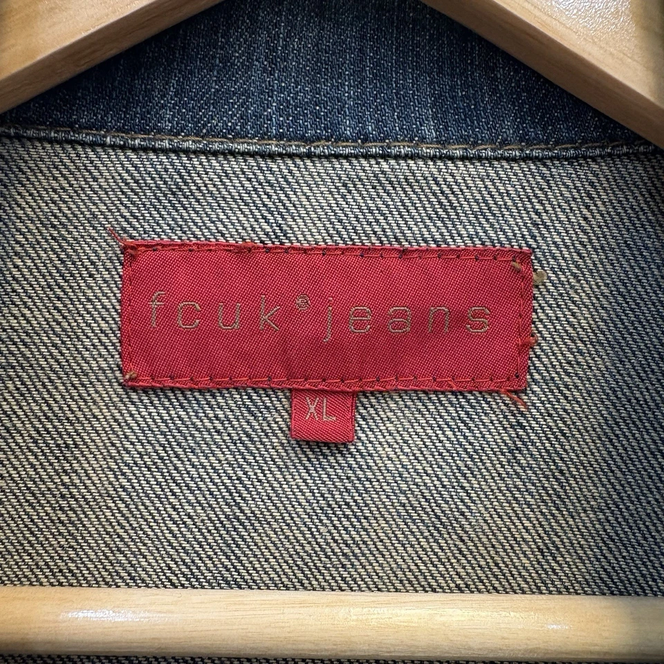 Chaqueta utilitaria vaquera FCUK XL - Ropa de trabajo vintage estilo tareas Foto 4 de 4