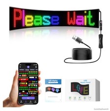 LED Sign for Car Windshield Bluetooth APP Control DIY Text Programmable