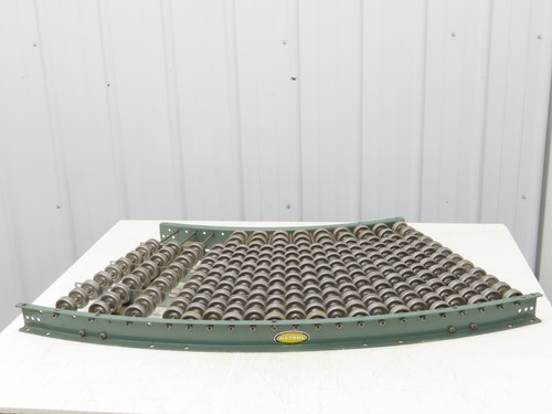 Hytrol 24"x 45° Curve Steel Skate Wheel Roller Gravity Conveyor Section