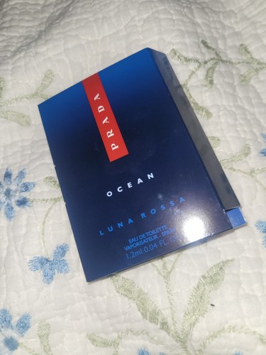 Prada Luna Rossa Ocean Eau de Parfum Sample Spray .04oz, 1.2mL New On Card
