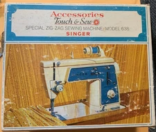 Vintage Singer Touch & Sew Special Zig Zag Machine Accessories Model 638