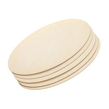 220x100mm Wood Pieces, 5 Pack Unfinished Oval Wood Shapes Wooden Cutouts
