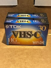 TDK VHS-C HG Ultimate 30 TC-30HG 30 Min Camcorder Tapes Lot of 2 Japan     