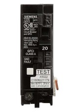 Siemens QF120AP 20A 120V AC Ground-Fault Circuit Interrupter Self-Test Type QPF2