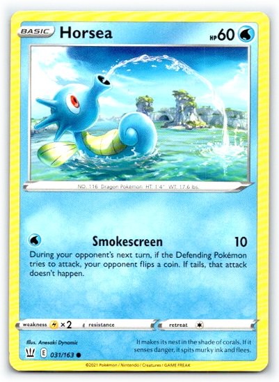 Horsea 031/163 ~ English Near Mint