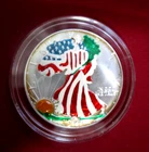 1999 Colorized  Painted American Eagle 1  Ounce Silver Dollar (.999)