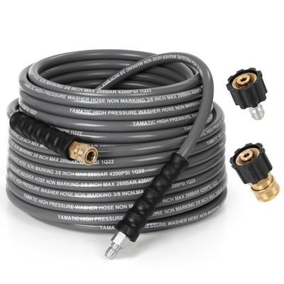 #ad 3 8quot; Pressure Washer Hose 50FT with Swivel Quick Connect 4200 PSI Non Markin... $150.84