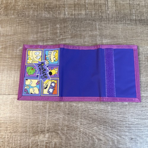 Cartera vintage Nickelodeon Rugrats 1997 Viacom rosa púrpura triple dibujos animados años 90 - Imagen 5 de 11